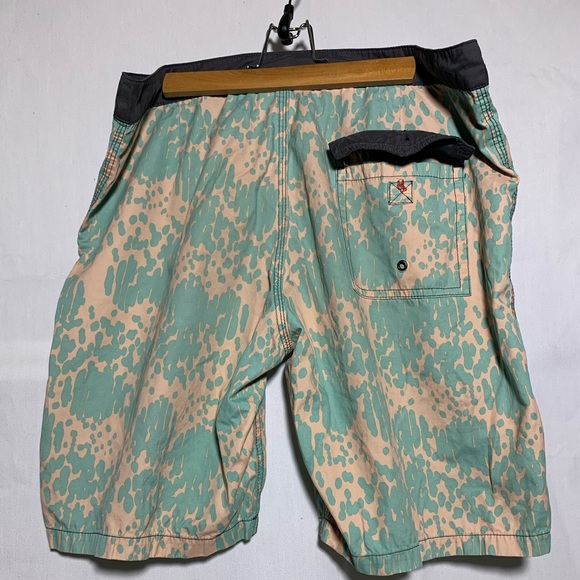 Katin U.S.A. Board Shorts Men’s Swim Trunks Coral & Green Size 33 American Surf - Picture 9 of 11